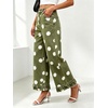 image:imageWomen Denim Camo Pants Y2k Ruffle Hem Cropped Wide Leg Jeans with PocketsGreen