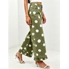 image:imageWomen Denim Camo Pants Y2k Ruffle Hem Cropped Wide Leg Jeans with PocketsGreen
