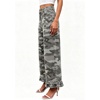 image:imageWomen Denim Camo Pants Y2k Ruffle Hem Cropped Wide Leg Jeans with PocketsGrey Camo
