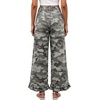 image:imageWomen Denim Camo Pants Y2k Ruffle Hem Cropped Wide Leg Jeans with PocketsGrey Camo