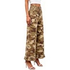image:imageWomen Denim Camo Pants Y2k Ruffle Hem Cropped Wide Leg Jeans with PocketsKhaki Camo