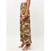 image:imageWomen Denim Camo Pants Y2k Ruffle Hem Cropped Wide Leg Jeans with PocketsKhaki Camo