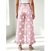 image:imageWomen Denim Camo Pants Y2k Ruffle Hem Cropped Wide Leg Jeans with PocketsPink