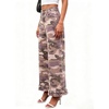 image:imageWomen Denim Camo Pants Y2k Ruffle Hem Cropped Wide Leg Jeans with PocketsPink Camo