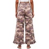image:imageWomen Denim Camo Pants Y2k Ruffle Hem Cropped Wide Leg Jeans with PocketsPink Camo