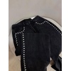 image:imageWomen High Waist Wide Leg Jeans Side Rivet Stud Flare Casual Denim PantsBlack Beaded