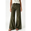 image:imageWomen High Waist Wide Leg Jeans Side Rivet Stud Flare Casual Denim PantsGreen