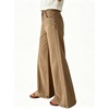 image:imageWomen High Waist Wide Leg Jeans Side Rivet Stud Flare Casual Denim PantsKhaki