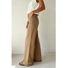 image:imageWomen High Waist Wide Leg Jeans Side Rivet Stud Flare Casual Denim PantsKhaki