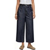 image:imageWomen Lightweight Denim Wide Leg Pants High Waist Crop Casual Loose JeansDark Blue