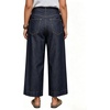 image:imageWomen Lightweight Denim Wide Leg Pants High Waist Crop Casual Loose JeansDark Blue