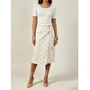image:imageWomen Midi Denim Wrap Skirt Polka Dot High Waist Tie Knot Western Jean Pencil Skirt with SlitPink