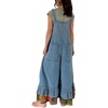 image:imageWomen Ruffle Hem Patchwork Denim Overalls Jeans Baggy Distressed Bib Flare Wide Leg Pants JumpsuitsBlue