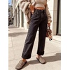 image:imageWomens High Waist Wide Leg Jeans Y2k Studded Cuffed Hem Ankle Denim PantsBlack