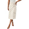 image:imageWomen Midi Denim Wrap Skirt Polka Dot High Waist Tie Knot Western Jean Pencil Skirt with SlitPink