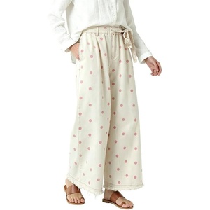 image:imageWomens Baggy Jeans Drawstring Elastic Waist Wide Leg Denim Palazzo PantsPink