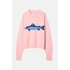 image:imageCHARTOU Women Fashion Crew Neck Rib Knit Crucian Carp Graphic Oversized Y2k Pullover Sweater JumperPink