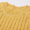 image:imageCHARTOU Womens 2 Piece Sweater Sets Cable Knit Crewneck Jersey Top Long Pants Tights OutfitsYellow
