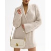 image:imageWomen Elegant Double Breasted Cardigan Blazer Lapel Novelty Fall Ribbed Knit Plain Sweater OutwearApricot