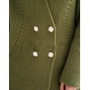 image:imageWomen Elegant Double Breasted Cardigan Blazer Lapel Novelty Fall Ribbed Knit Plain Sweater OutwearGreen