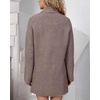 image:imageWomen Elegant Double Breasted Cardigan Blazer Lapel Novelty Fall Ribbed Knit Plain Sweater OutwearLight Coffee