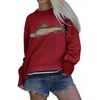 image:imageCHARTOU Women Fashion Crew Neck Rib Knit Crucian Carp Graphic Oversized Y2k Pullover Sweater JumperRed