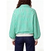 image:imageWomen Gingham Oversized Sweatshirt Button Henley Plaid Print Pullover Tops  Long Sleeve Lightweight Pullover Sweatshirt for Women Fall Fashion Clothing Loose fit Snap Buttons Cute Top with Ribbed HemGreen
