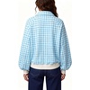 image:imageWomen Gingham Oversized Sweatshirt Button Henley Plaid Print Pullover Tops  Long Sleeve Lightweight Pullover Sweatshirt for Women Fall Fashion Clothing Loose fit Snap Buttons Cute Top with Ribbed HemBlue