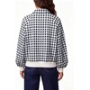 image:imageWomen Gingham Oversized Sweatshirt Button Henley Plaid Print Pullover Tops  Long Sleeve Lightweight Pullover Sweatshirt for Women Fall Fashion Clothing Loose fit Snap Buttons Cute Top with Ribbed HemBlack