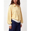 image:imageWomen Gingham Oversized Sweatshirt Button Henley Plaid Print Pullover Tops  Long Sleeve Lightweight Pullover Sweatshirt for Women Fall Fashion Clothing Loose fit Snap Buttons Cute Top with Ribbed HemYellow