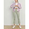 image:imageWomens Floral Print Sherpa Fleece Jackets Zip Up Stand Collar Daisy Jacquard Faux Fur Coat OutwearWhite