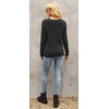 image:imageCHARTOU Womens Sexy Mock Neck Cut Out Color Block Knit Slim Fit Sweater StreetwearGrey