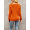 image:imageCHARTOU Womens Sexy Mock Neck Cut Out Color Block Knit Slim Fit Sweater StreetwearOrange