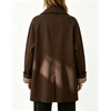image:imageWomens Mid Long Single Breasted Trench Coat Oversized Windbreaker Jacket  Lapel Long Sleeve Windproof Jackets for Women Fall Fashion Clothes Plaid Lining Trench Jacket with Pockets Loose Rain CoatChocolate