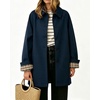 image:imageWomens Mid Long Single Breasted Trench Coat Oversized Windbreaker Jacket  Lapel Long Sleeve Windproof Jackets for Women Fall Fashion Clothes Plaid Lining Trench Jacket with Pockets Loose Rain CoatNavy