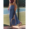 image:imageCHARTOU Women Summer Tie Front Wide Leg Pants Casual Loose Elastic Waist Baggy Pants with PocketsNavy