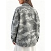 image:imageCamo Jean Jacket Women Button Down Oversized Denim Jacket with PocketsGrey