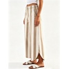 image:imageWomen Striped Wide Leg Jeans Y2k Elastic Waist Tulip Hem Ankle Denim PantsKhaki