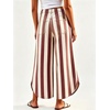 image:imageWomen Striped Wide Leg Jeans Y2k Elastic Waist Tulip Hem Ankle Denim PantsWine