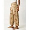 image:imageWomen Summer Wide Leg Crop Palazzo Denim Pants Loose Boho Floral Ankle JeansKhaki