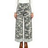 image:imageWomen Y2k Camo Denim Pants Baggy Casual High Rise Cuffed Hem Wide Leg JeansGrey Camo