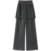 image:imageCHARTOU Women 2 Piece Knit Loungewear Set Batwing Sleeve Sweater with Butt Cover Pants Matching OutfitGrey