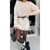 image:imageCHARTOU Women Fall Chunky Sweater Mini Dress Distressed Long Sleeve Pullover SweaterApricot