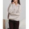 image:imageCHARTOU Womens Lightweight Cardigan Lapel Bell Sleeve Oversized Sweater Fall Casual Jumper Dressy KnitwearApricot