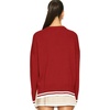 image:imageWomen Y2k Graphic Knit Sweater Crewneck Oversized Pullover Top Fall JumperRed