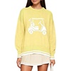 image:imageWomen Y2k Graphic Knit Sweater Crewneck Oversized Pullover Top Fall JumperYellow