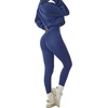 image:imageCHARTOU Women 2 Piece Sweatsuit Set Half Zip Workout Yoga Sweatshirt Crop Top Hoodie Tracksuit Jogging Suit OutfitsBlue Set