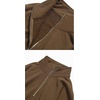 image:imageCHARTOU Women 2 Piece Sweatsuit Set Half Zip Workout Yoga Sweatshirt Crop Top Hoodie Tracksuit Jogging Suit OutfitsBrown Hoodie