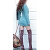 image:imageCHARTOU Women Fall Sweater Sets 2 Piece Outfits Hoodies Crop Top Mini Skirt Winter Sweater SetsGreen