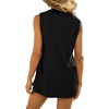 image:imageCHARTOU Women Summer 2 Piece Knit Sweater Set Ribbed Lounge Sleeveless Knitted Vest Tank Top Tunic Matching Set ShortsBlack